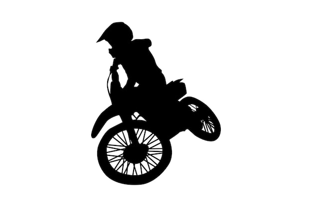 Vector motocross logo vector design silhouette