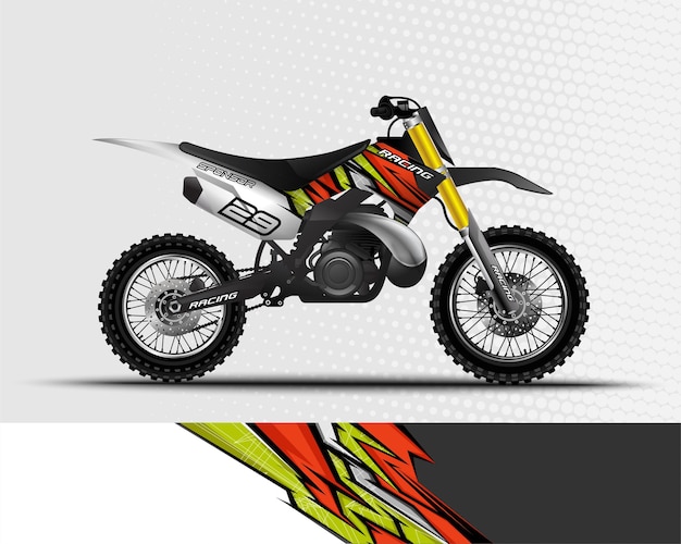 Motocross motorcycle wrap decal and vinyl sticker design  