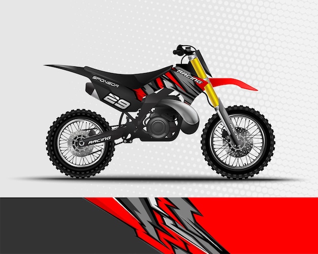 Motocross motorcycle wrap decal and vinyl sticker design  