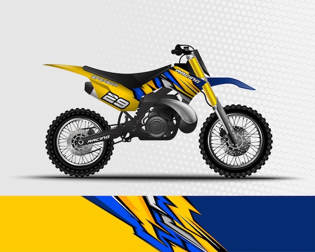 Motocross motorcycle wrap decal and vinyl sticker design  