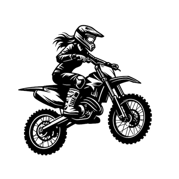 Vector motocross rider svg