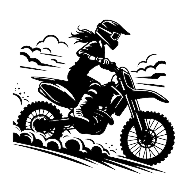 Motocross Rider Svg