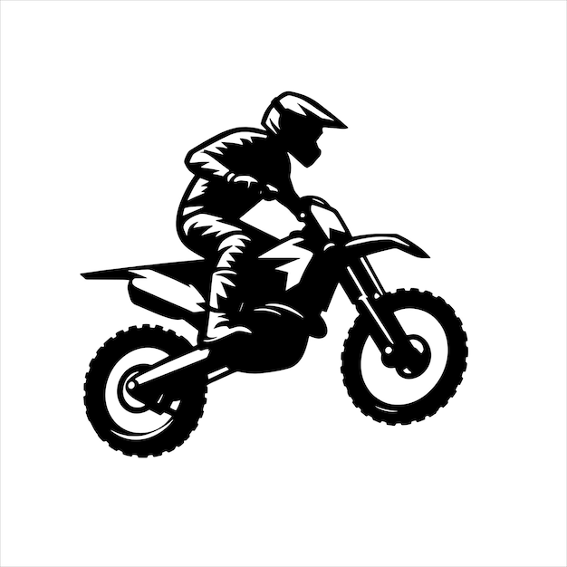 Vector motocross rider svg