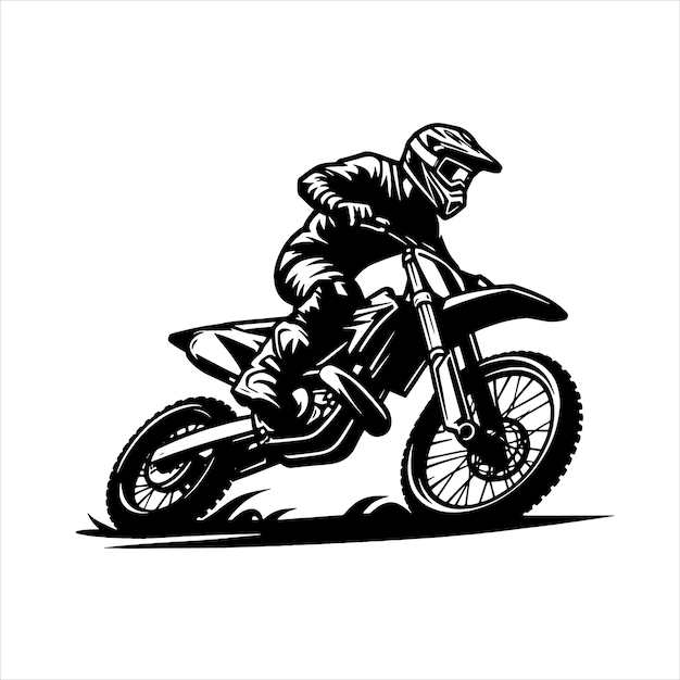 Vector motocross rider svg