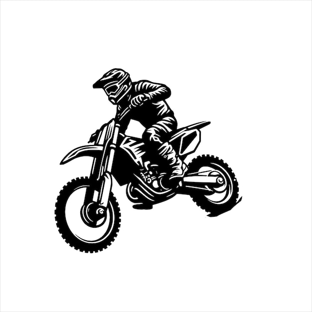 Vector motocross rider svg