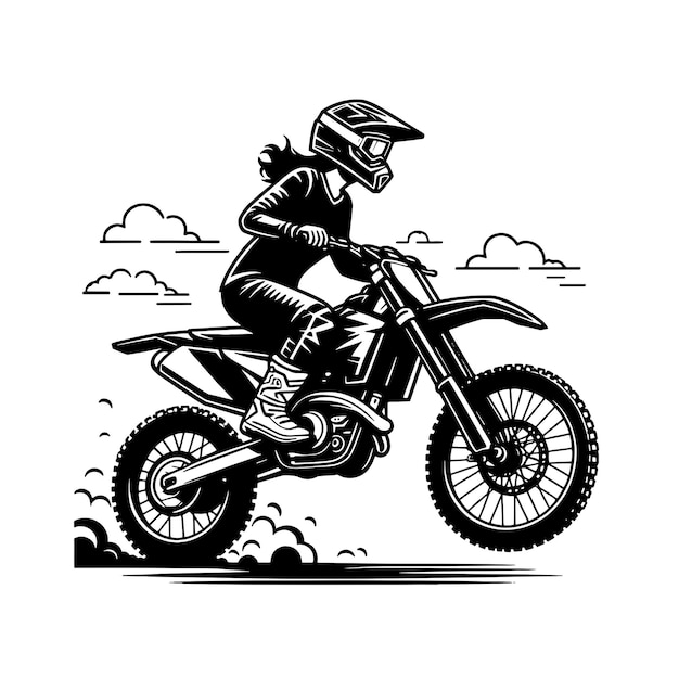 Vector motocross rider svg