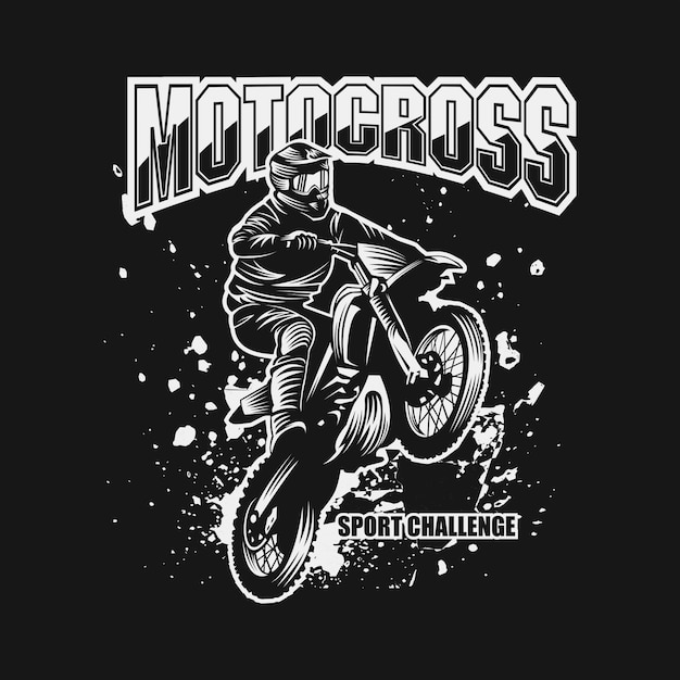 motocross sport challenge vector illustration