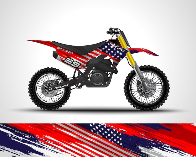 Motocross wrap decal and vinyl sticker