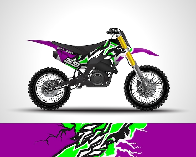 Motocross wrap decal and vinyl sticker