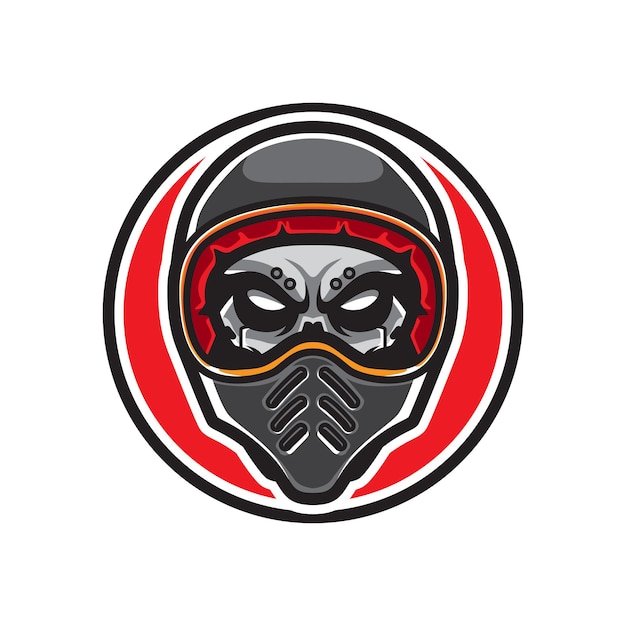 MOTOR BIKE EMBLEM SPORT MASCOT LOGO