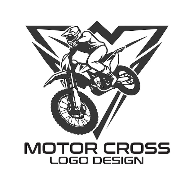 Vector motor cross vector logo design