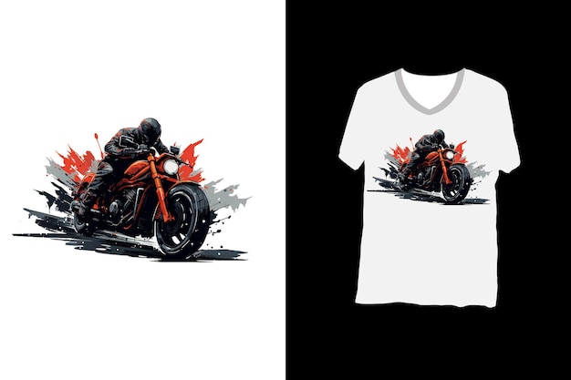 Vector motor cycle vector tshirt design