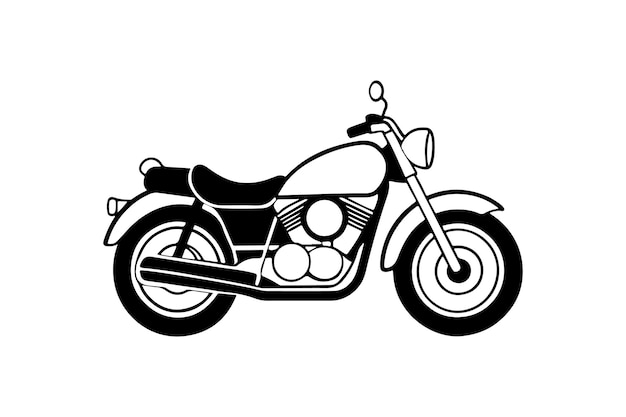 Motorbike silhouette vector illustration Motorbike silhouette vector Motorbike silhouette line art