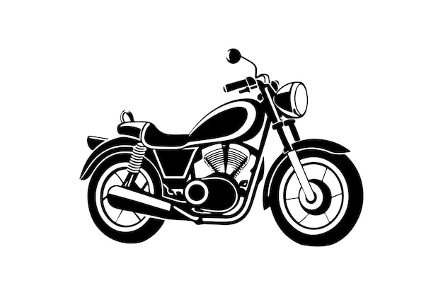 Motorbike silhouette vector illustration Motorbike silhouette vector Motorbike silhouette line art