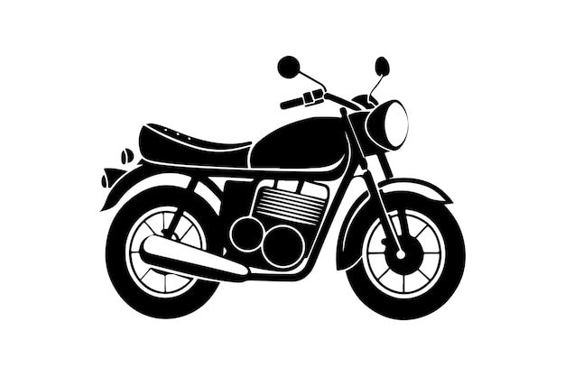 Motorbike silhouette vector illustration Motorbike silhouette vector Motorbike silhouette line art