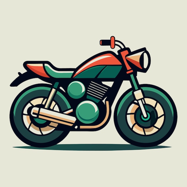 Motorcycle clipart cartoon style vector illustration