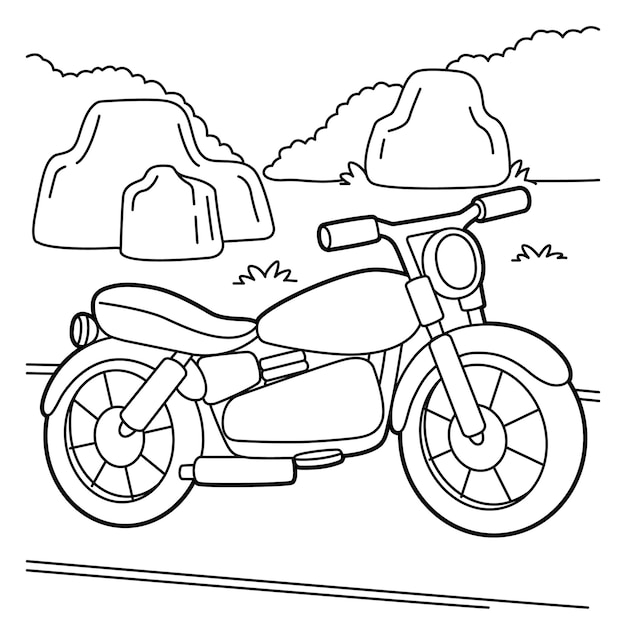 Motorcycle Coloring Page