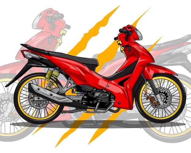 Vector motorcycle drawings vector illustration