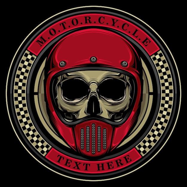 Motorcycle helmet logo