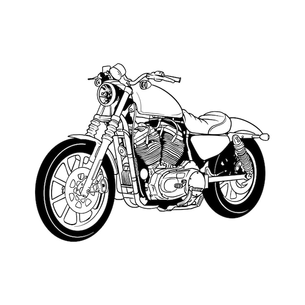 Motorcycle illustration isolated on white background