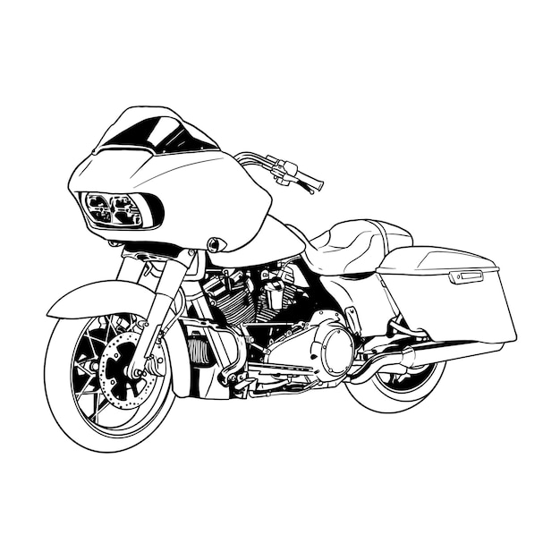 motorcycle illustration isolated with white background