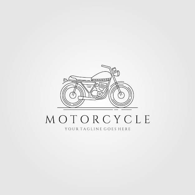 Motorcycle line art logo