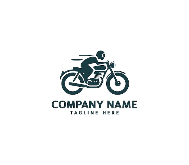 Motorcycle logo vector design Motorcycle logo concept Speed bike racer on the sport motorcycle