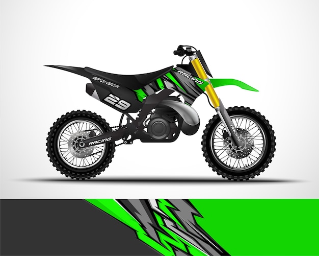 Motorcycle, Motocross wrap decal and vinyl sticker design.