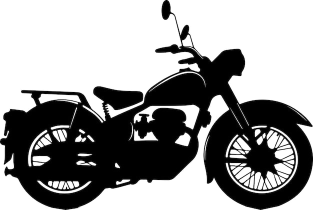 Vector motorcycle motorbike silhouette vector