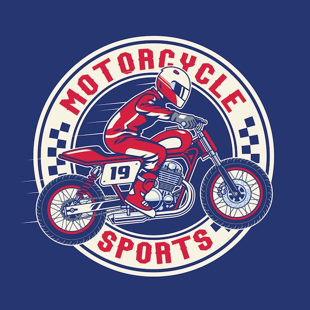 Motorcycle racing badge design