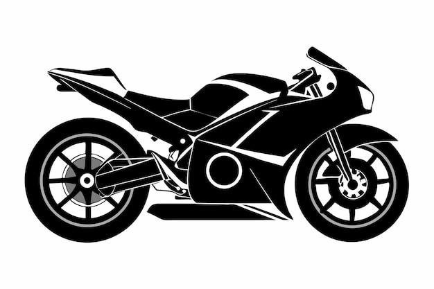 Vector motorcycle racing silhouette vector illustration super bike sports bike