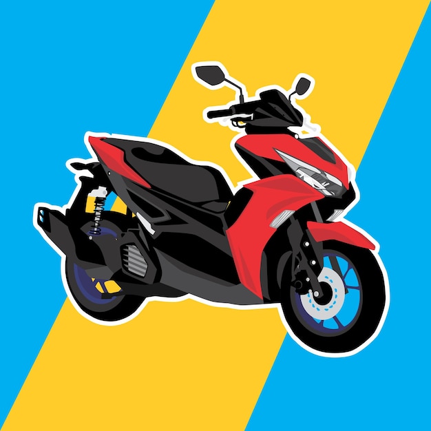 motorcycle scooter model matic vector ilustration