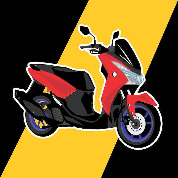 motorcycle scooter model matic vector