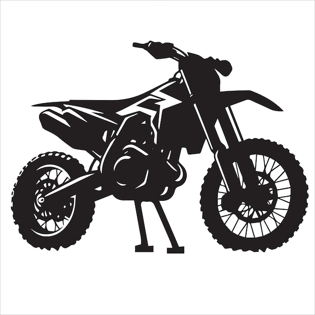 Motorcycle silhouette on a white background