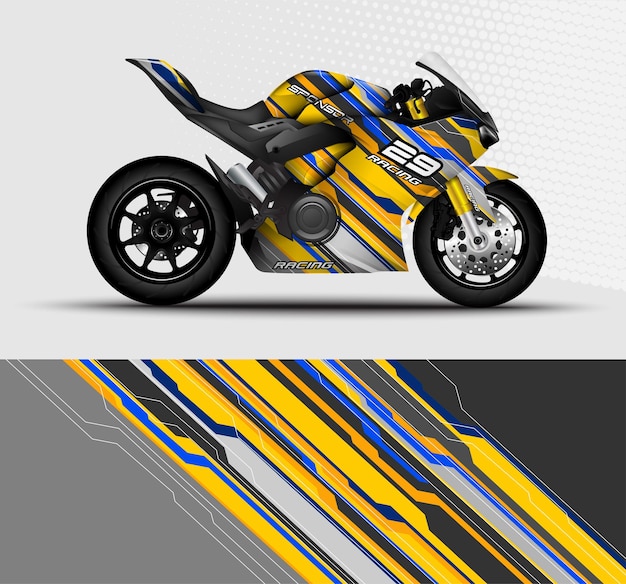 Motorcycle sportbikes wrap decal and vinyl sticker design