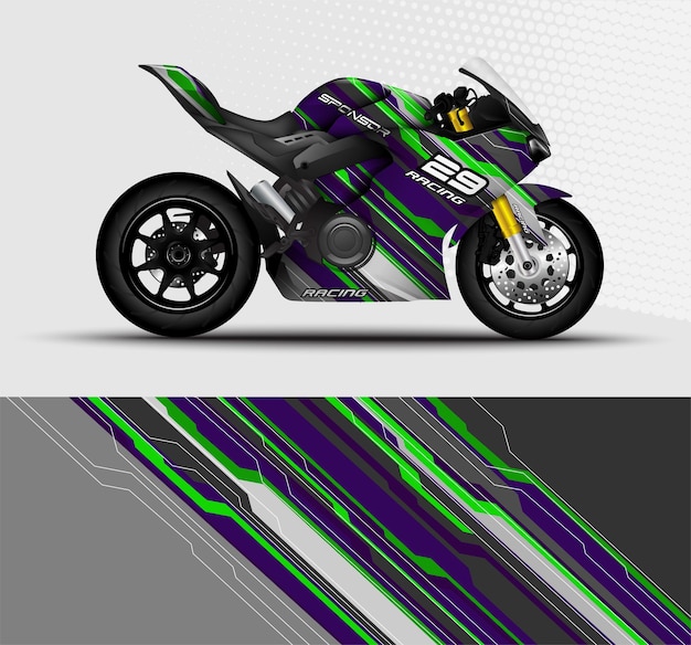 Motorcycle sportbikes wrap decal and vinyl sticker design