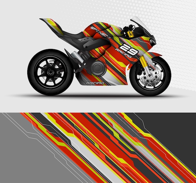 Motorcycle sportbikes wrap decal and vinyl sticker design