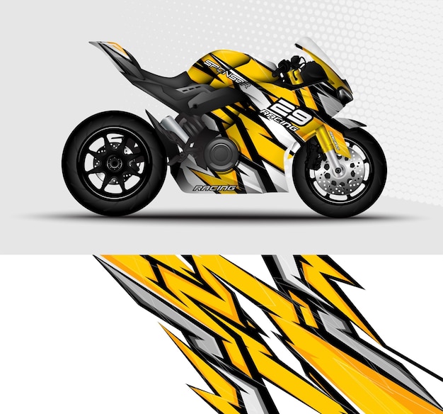 Motorcycle sportbikes wrap decal and vinyl sticker design