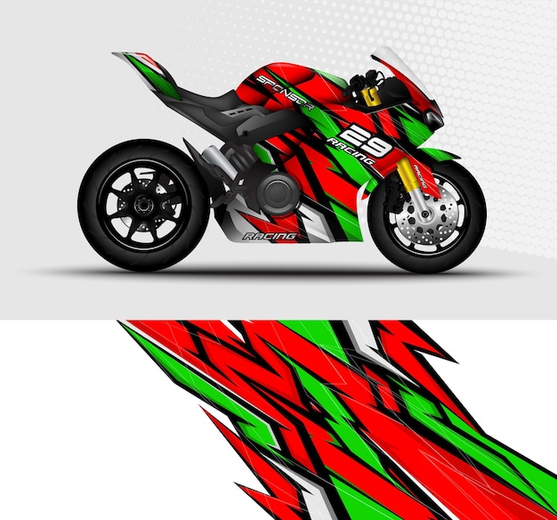 Motorcycle sportbikes wrap decal and vinyl sticker design