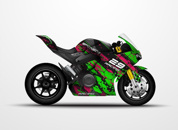 Motorcycle Sportbikes wrap decal and vinyl sticker design.