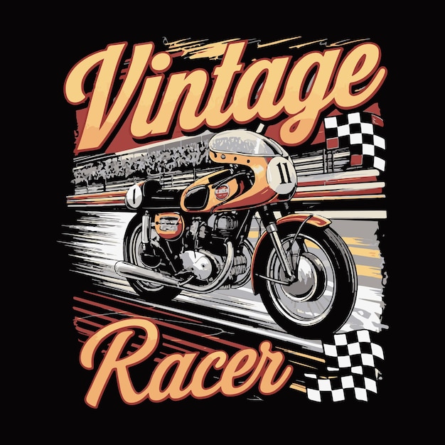 Vector motorcycle t shirt design