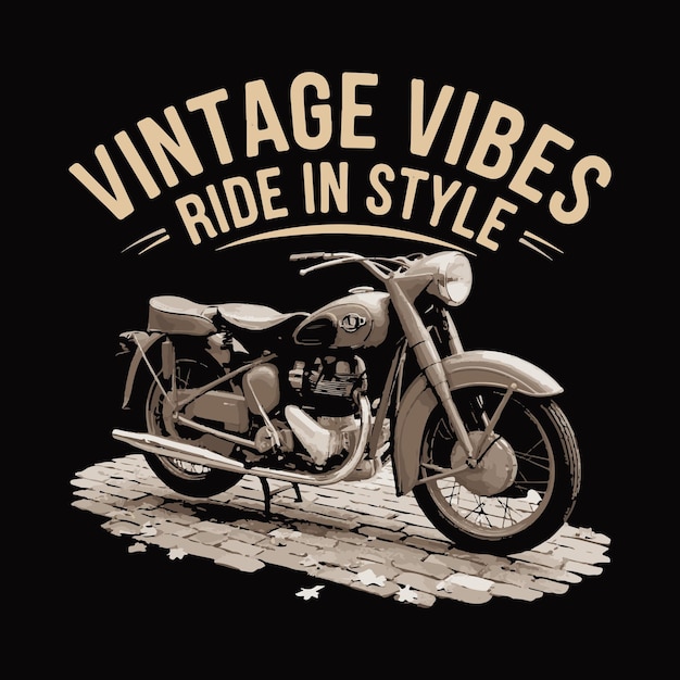 Vector motorcycle t shirt design