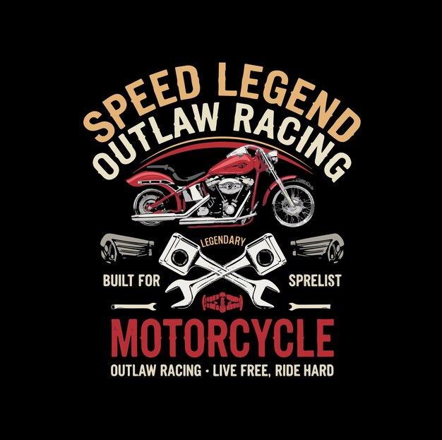 Vector motorcycle t shirt design