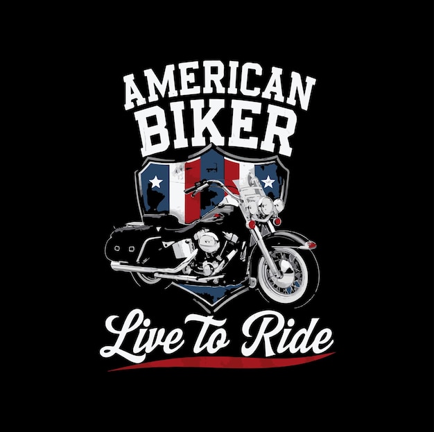 Vector motorcycle t shirt design