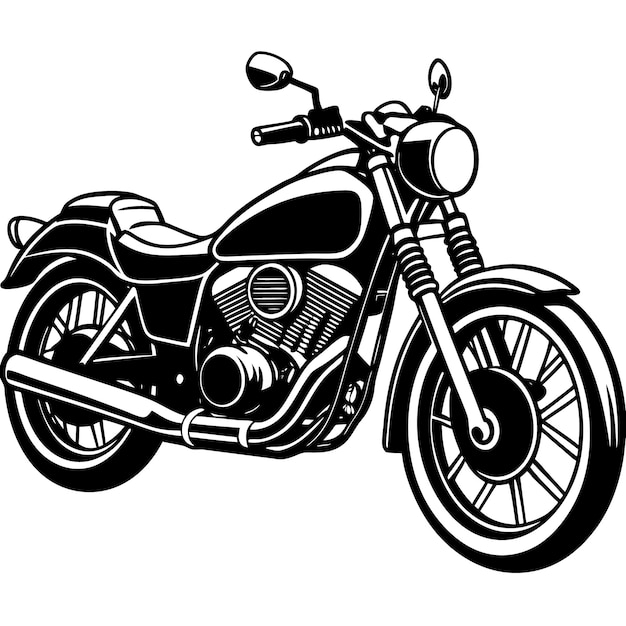 Motorcycle on white background