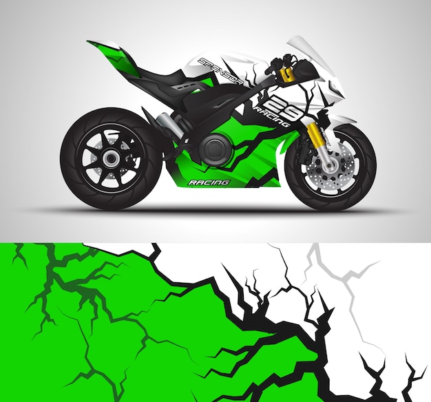 Motorcycle wrap decal and vinyl sticker