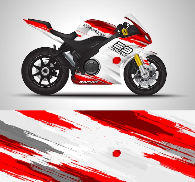 Motorcycle wrap decal and vinyl sticker