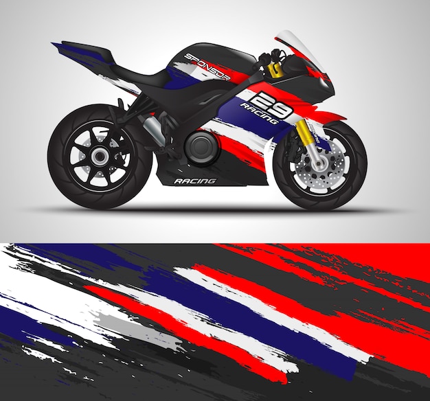 Motorcycle wrap decal and vinyl sticker