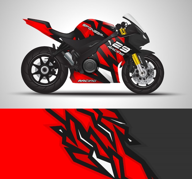 Motorcycle wrap decal and vinyl sticker