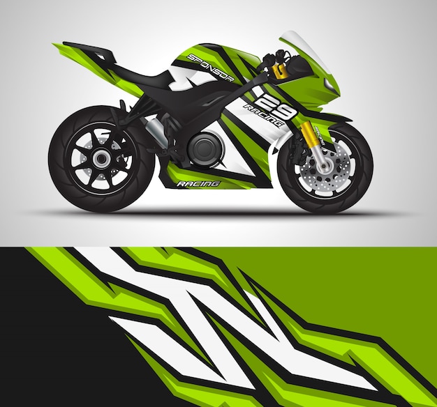 Motorcycle wrap decal and vinyl sticker